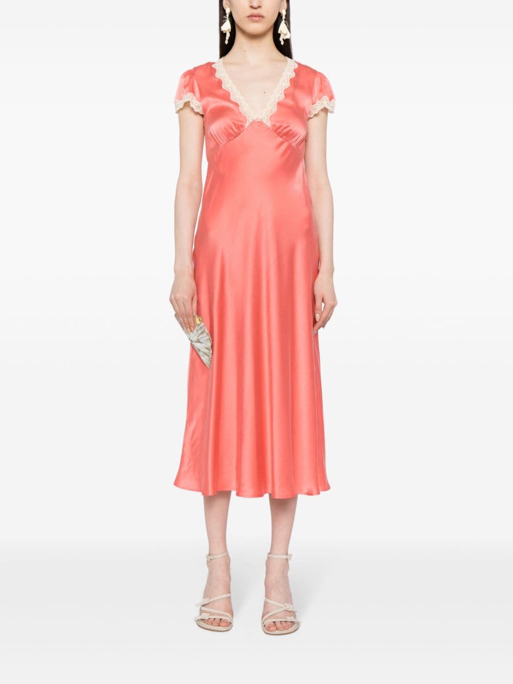 Rixo Clarice silk dress - Roze