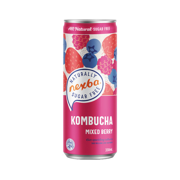 Nexba | Kombucha Mixed Berry | Blik | 12 x 33 cl