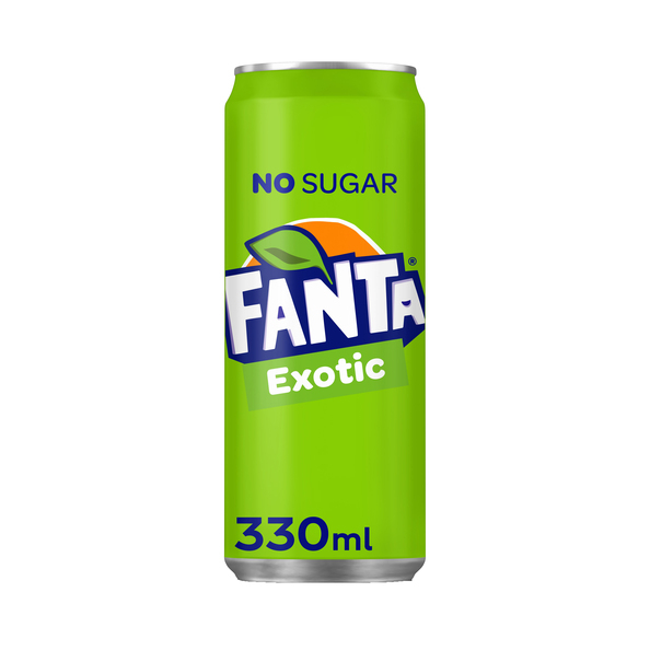 Fanta | Exotic | Zero Sugar | Sleek blik | 24 x 33 cl