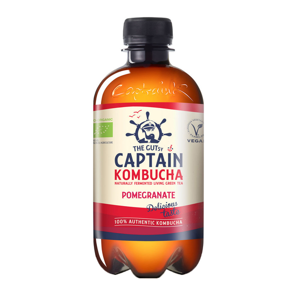 The Gutsy Captain | Kombucha Pomegranate | Bio | 12 x 400 ml