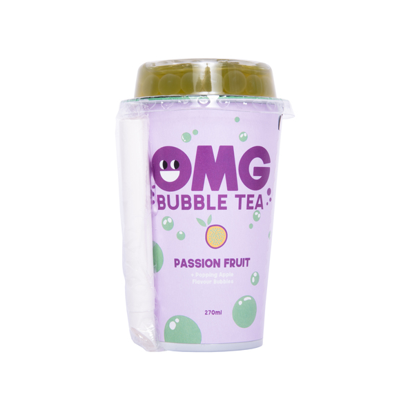 OMG | Bubble Tea Green Tea Passionfruit | 10 x 270 ml