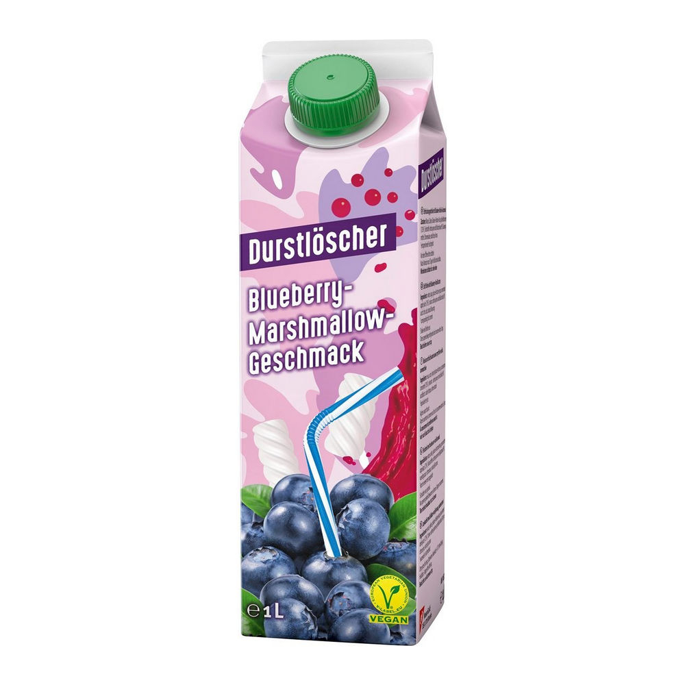 Durstloscher | Blueberry-Marshmallow | Pak | 8 x 1 liter