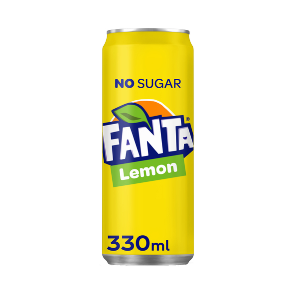 Fanta | Lemon | No Sugar | Sleek blik | 24 x 33 cl