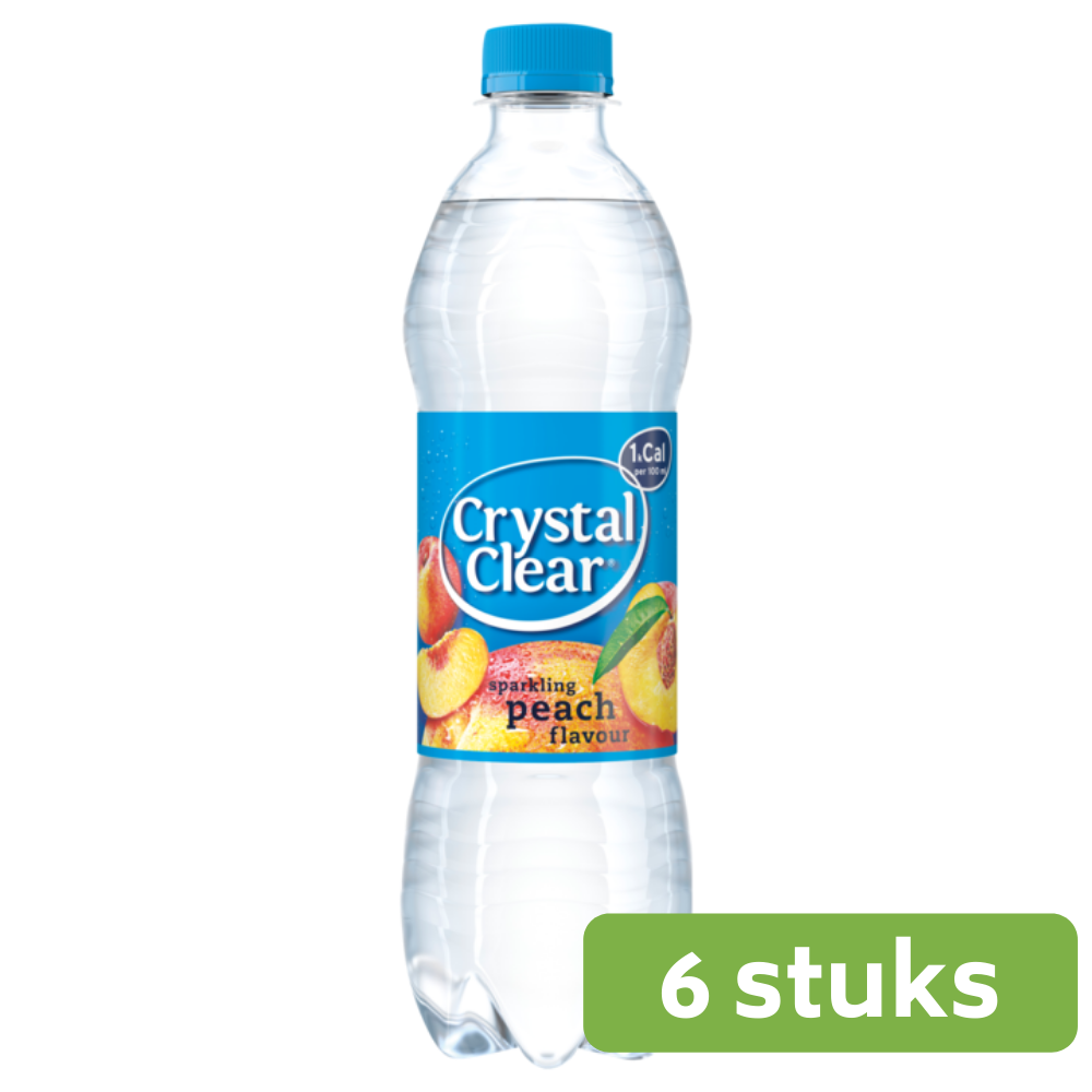 Crystal Clear Peach | Petfles 6 x 0,5 liter