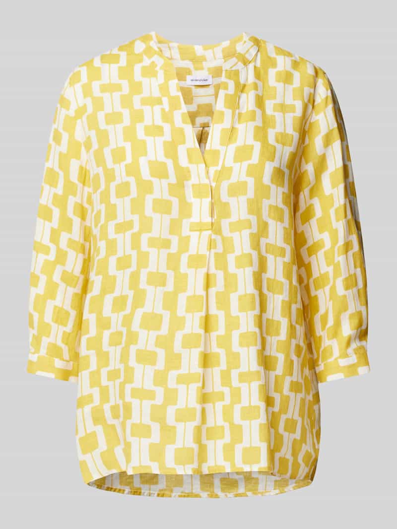 Seidensticker Linnen blouse met 3/4-mouwen, model 'Washer!'