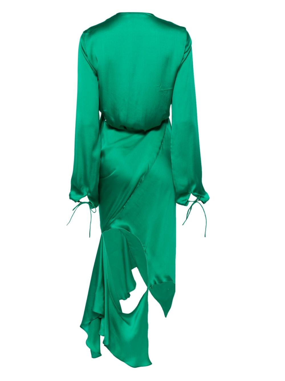 Acne Studios cut-out silk dress - Groen