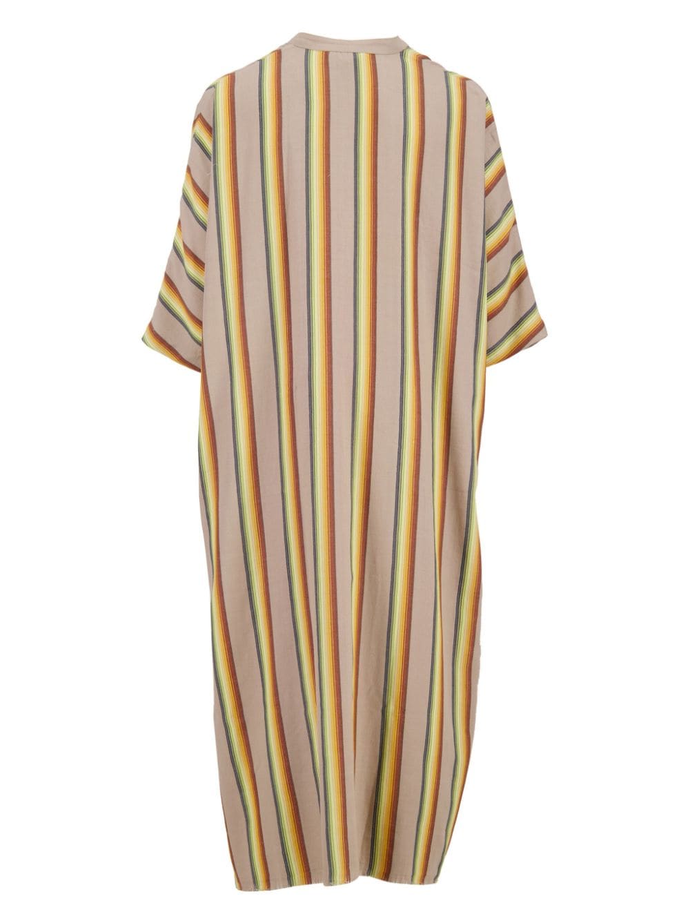 Marrakshi Life striped cotton kaftan dress - Beige
