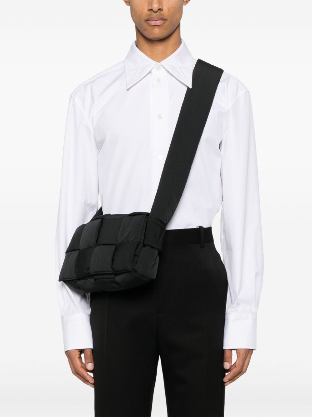 Bottega Veneta Padded Tech Cassette shoulder bag - Zwart