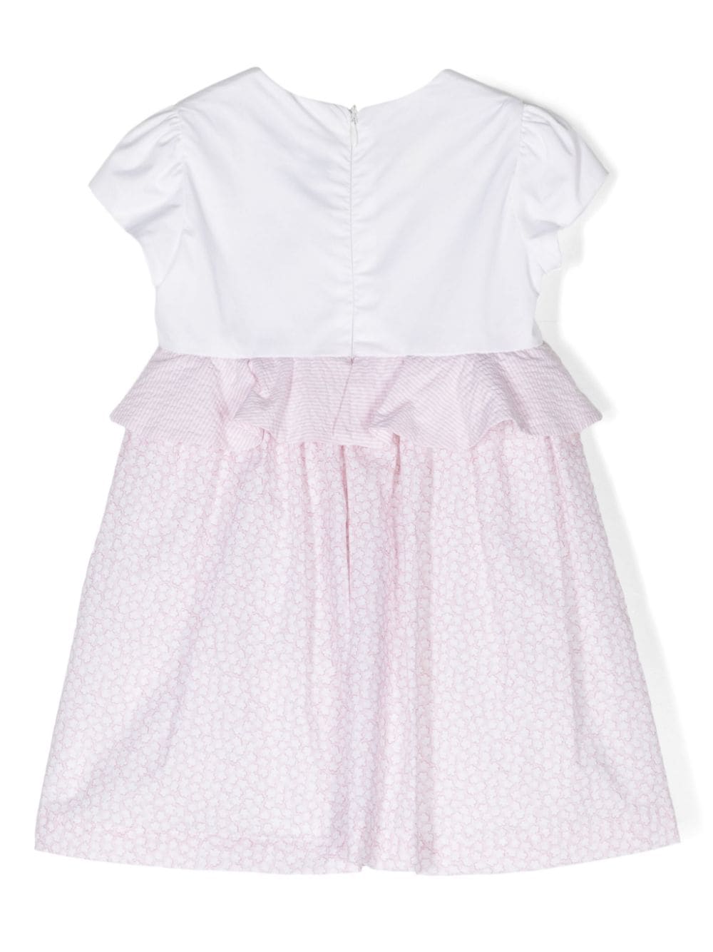 Il Gufo short-sleeve peplum dress - Roze