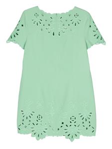 Ermanno Scervino embroidered cut-out mini dress - Groen