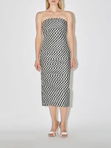 Bernadette Tia gingham strapless dress - Zwart