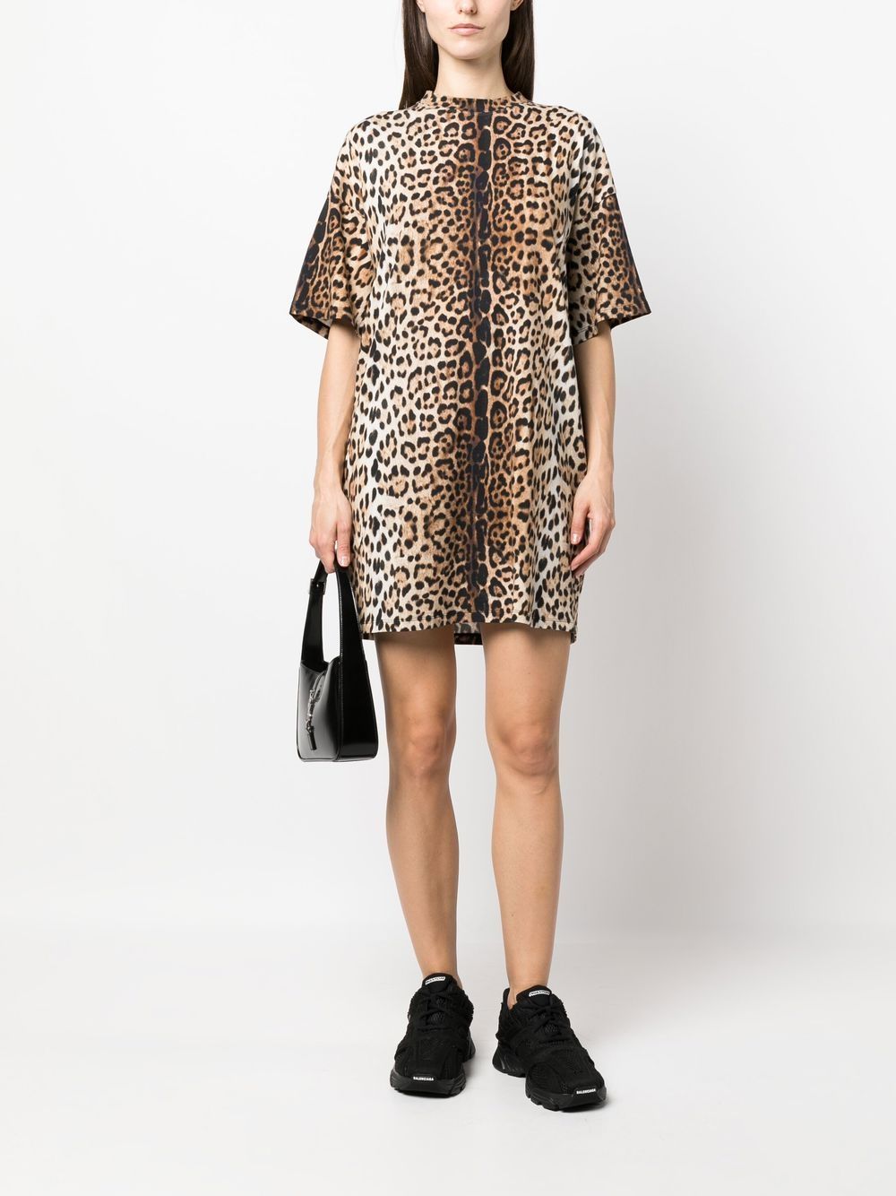 Roberto Cavalli Midi-jurk met luipaardprint - Beige