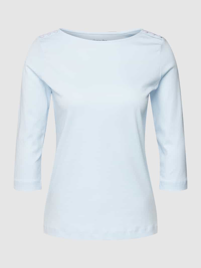 Christian Berg Woman T-shirt met 3/4-mouwen en sierknopen