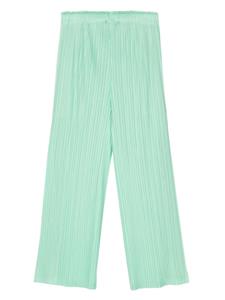 Pleats Please Issey Miyake pleated cropped trousers - Groen