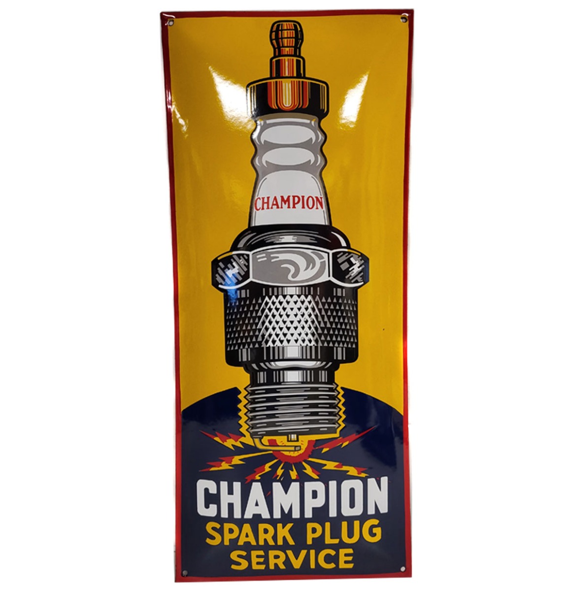 Fiftiesstore Champion Spark Plug Enamel Sign - 70 x 30 cm