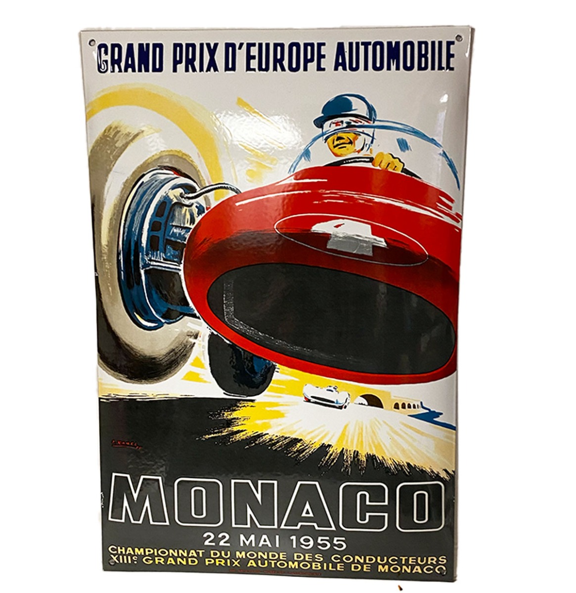 Fiftiesstore Monaco Grand Prix 1955 Emaille Bord - 60 x 40cm
