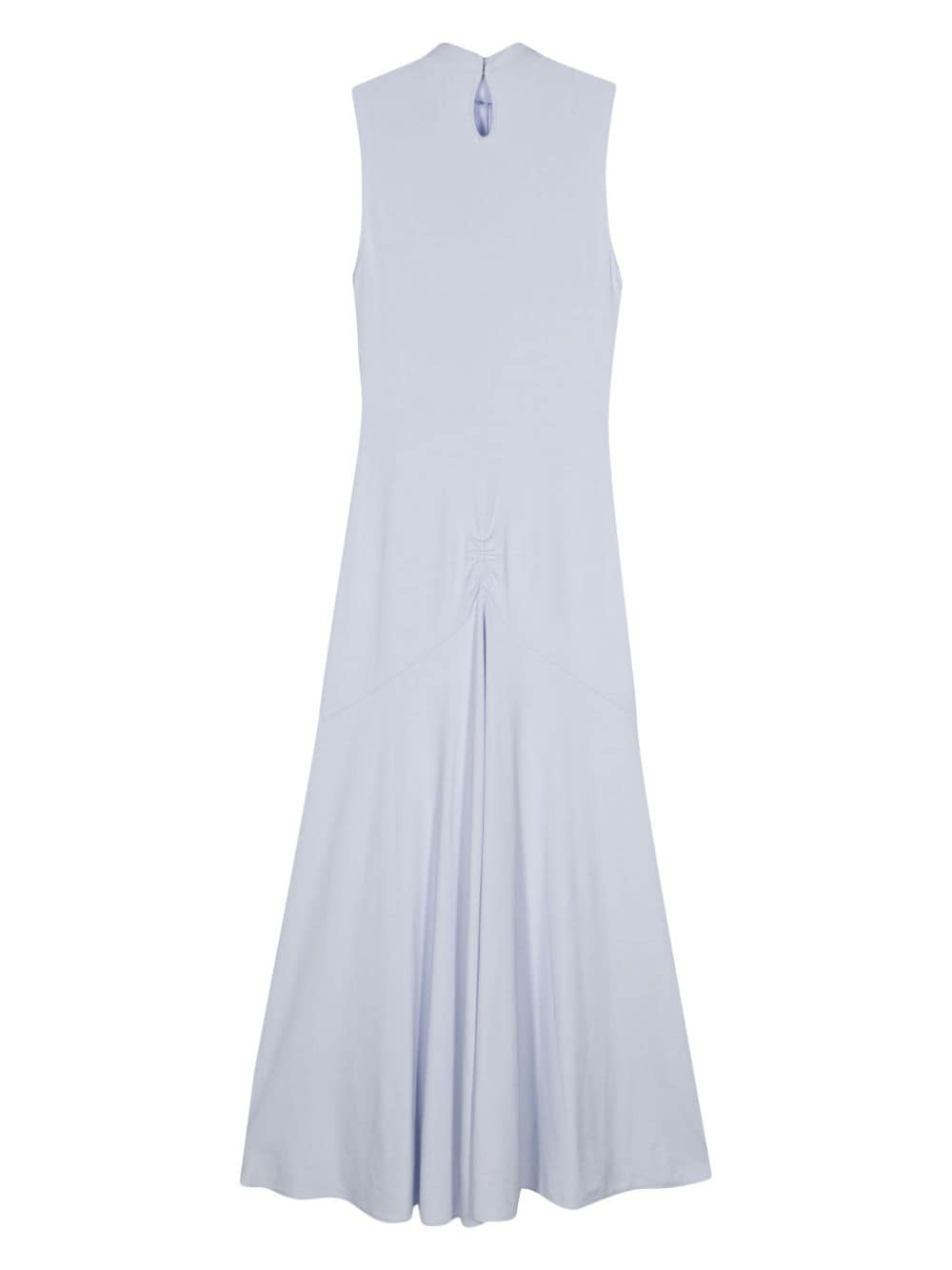 Courrèges logo-embroidered maxi dress - Blauw