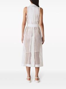 Sacai grid-lace midi dress - Wit