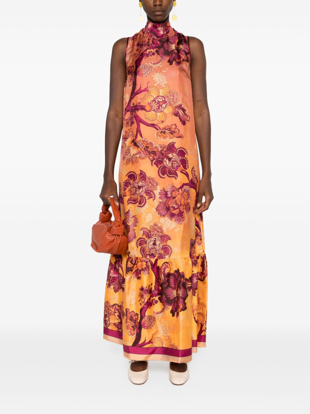 F.R.S For Restless Sleepers floral-print maxi dress - Roze