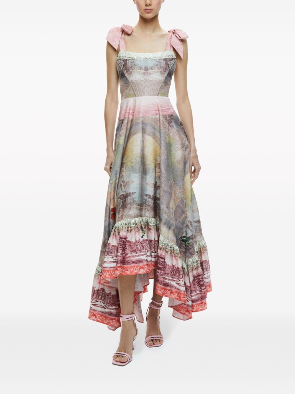 Alice + olivia Rosalee printed maxi dress - Beige