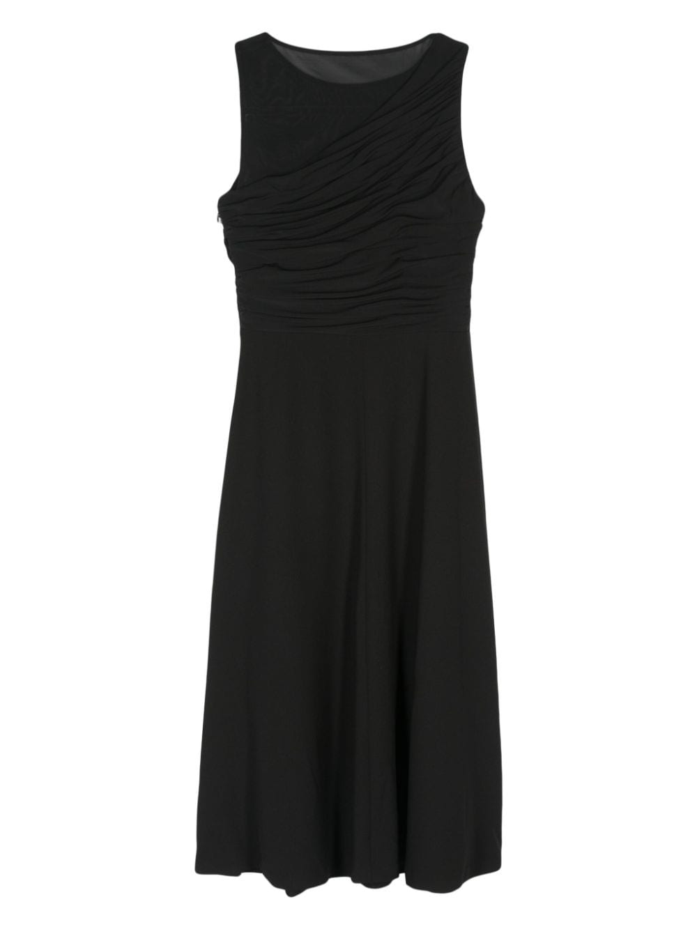 DKNY draped-detail dress - Zwart