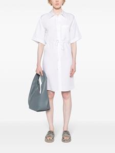 Calvin Klein short-sleeve belted shirtdress - Wit
