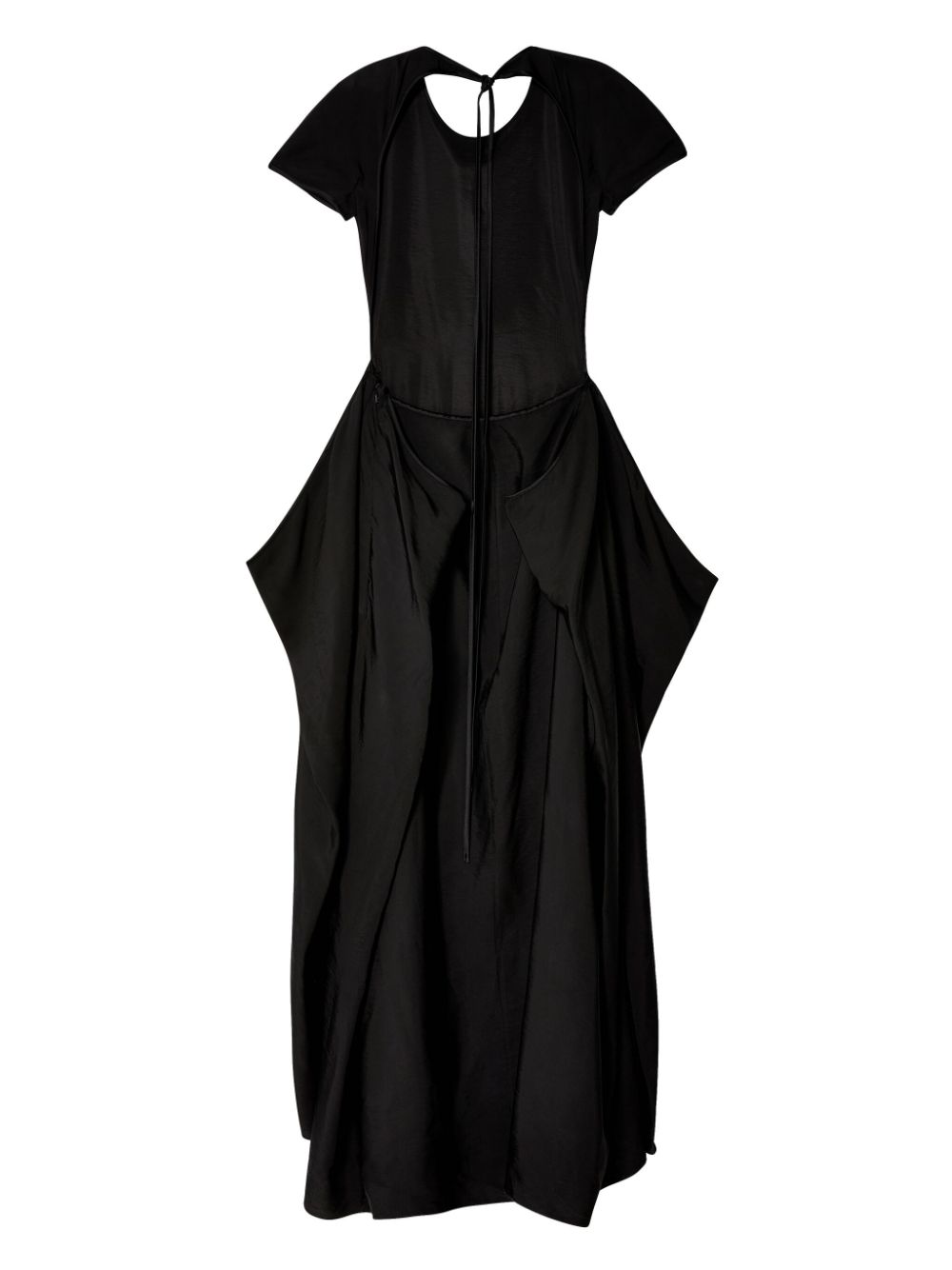 LOEWE Gedrapeerde maxi-jurk met open rug - Zwart