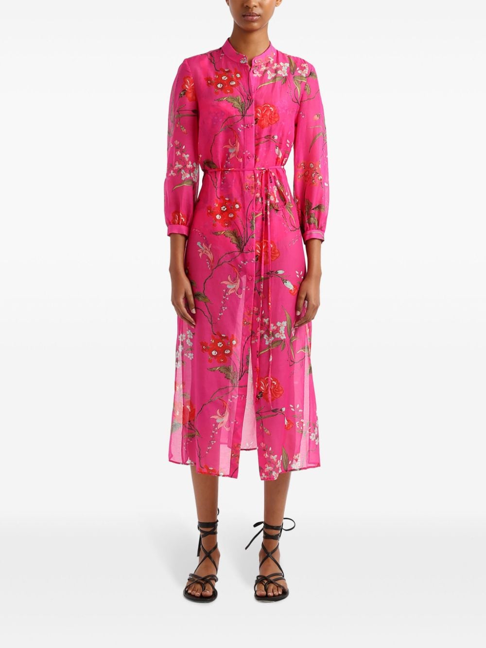 Erdem Midi-jurk met ceintuur - Roze
