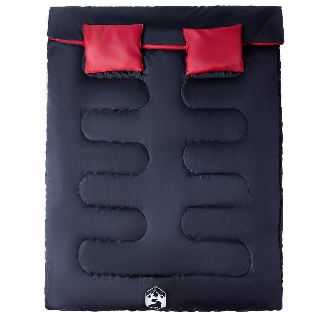 vidaXL Schlafsack Doppelschlafsack mit Kissen Erwachsene Camping 3-4 Jahreszeiten (1 tlg)