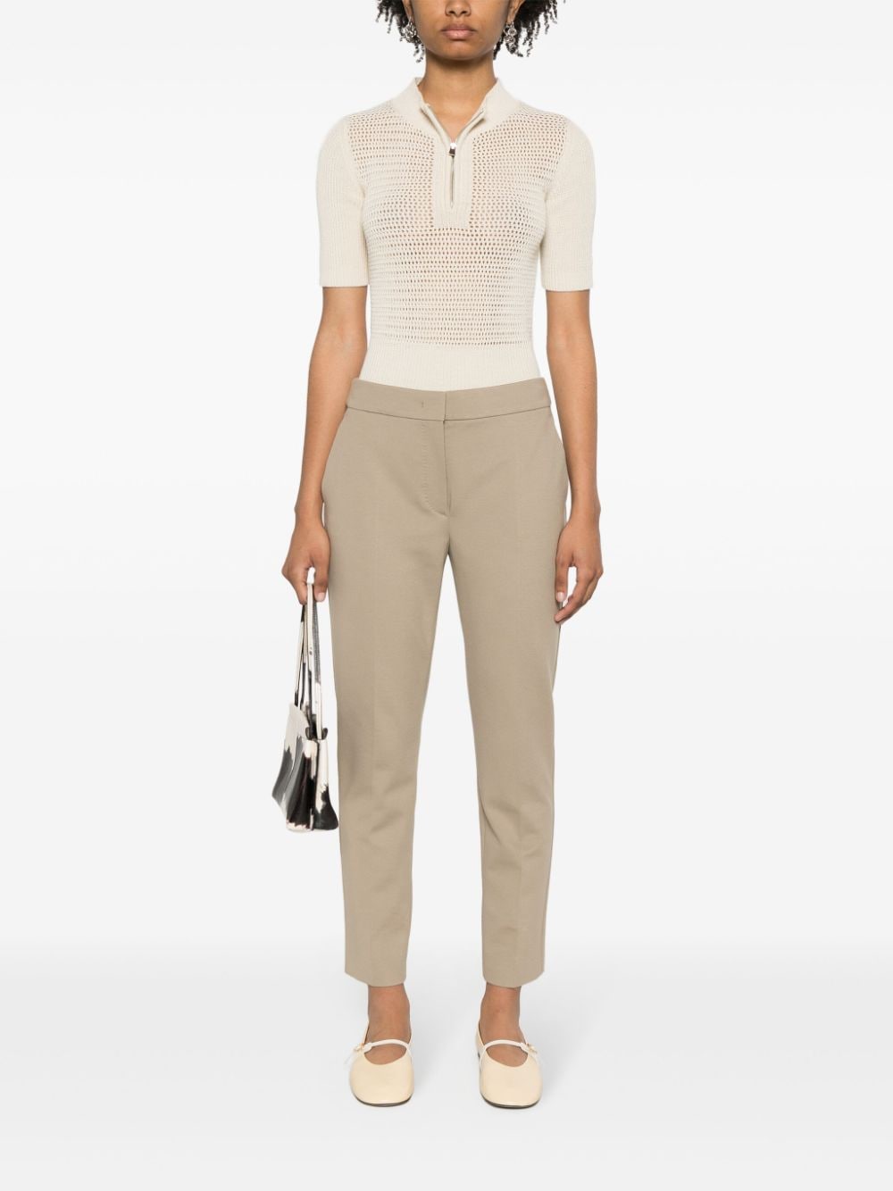 Max Mara Pegno jersey cropped trousers - Beige