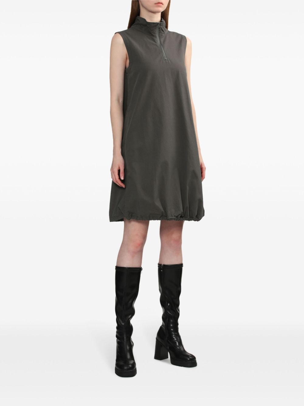 Izzue half-zip sleeveless minidress - Zwart
