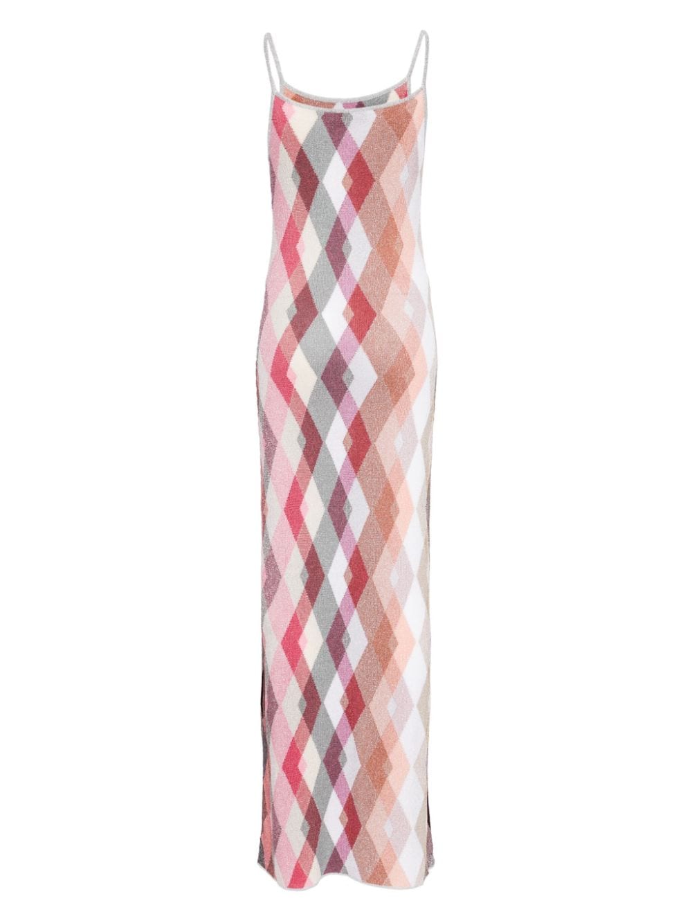 Missoni plaid woven maxi dress - Roze