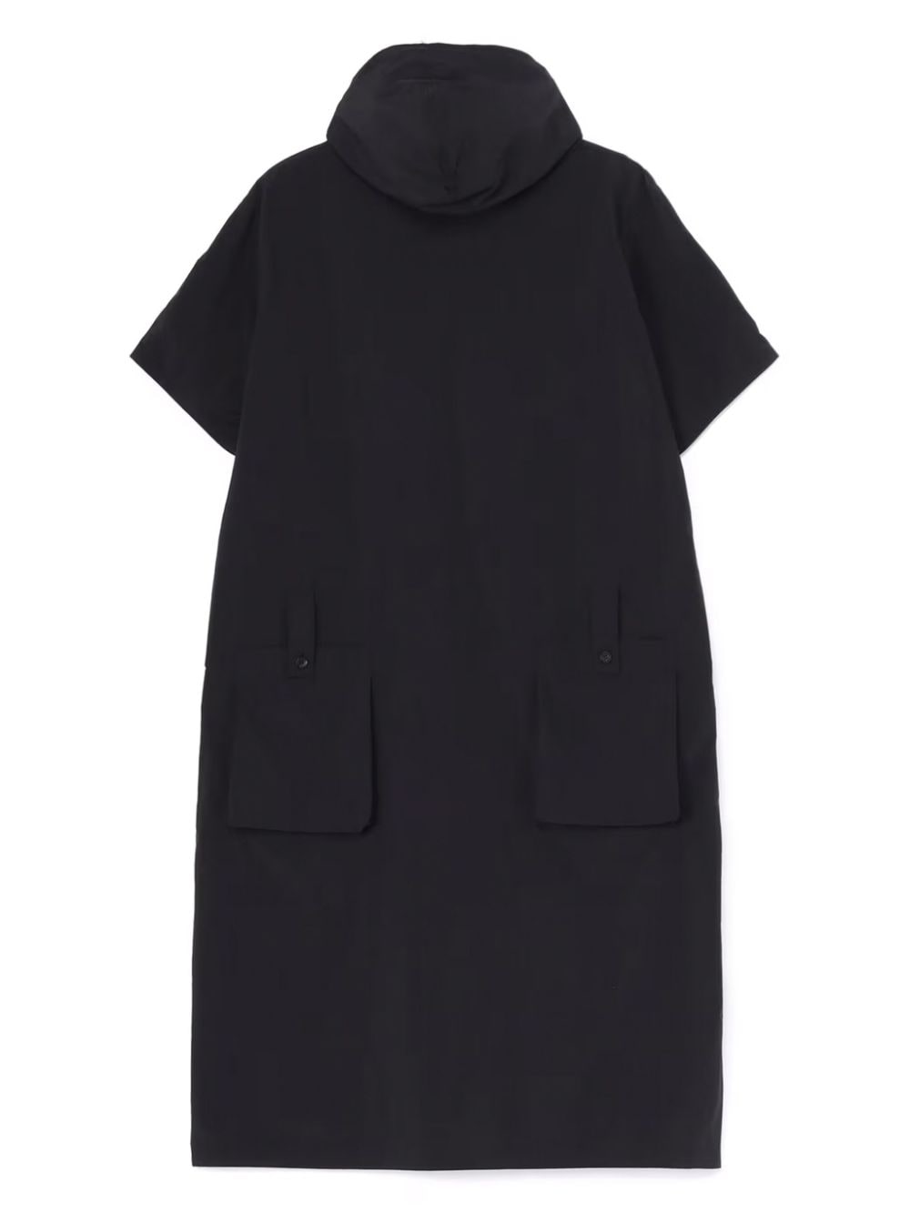 Yohji Yamamoto cotton hooded midi dress - Zwart