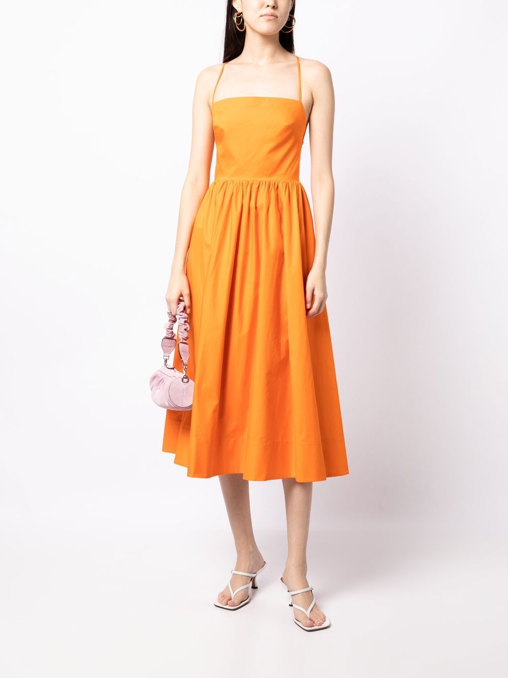 Jason Wu Midi-jurk met gekruiste rug - Oranje