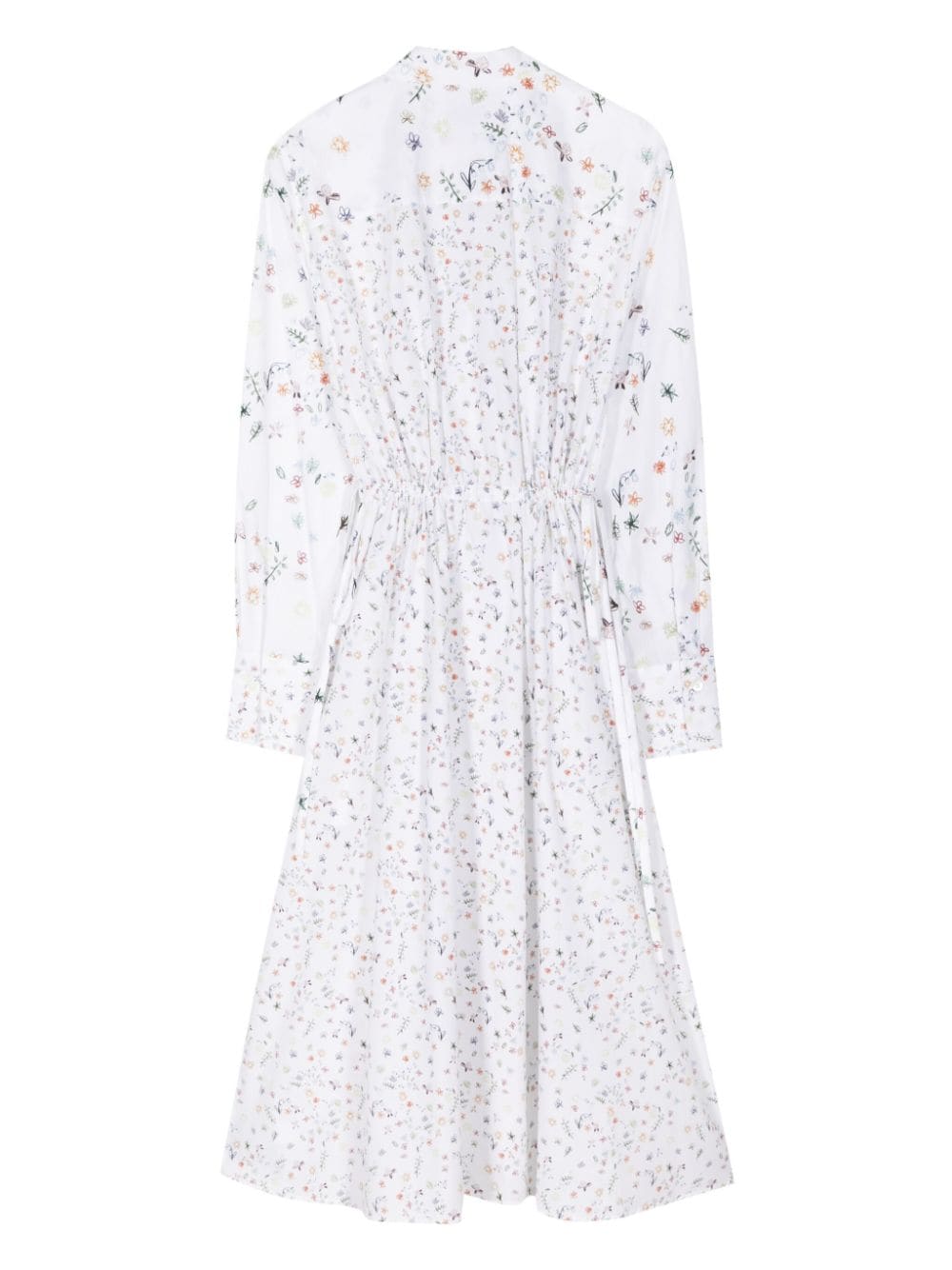 PS Paul Smith floral-pattern shirt dress - Wit