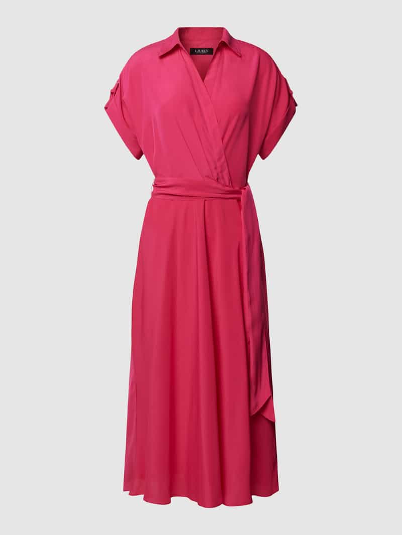 Lauren Ralph Lauren Midi-jurk met strikceintuur, model 'FRATILLIO'