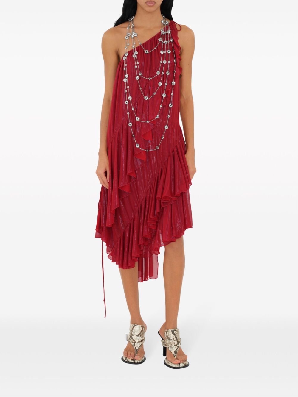 Burberry Asymmetrische jurk - Rood