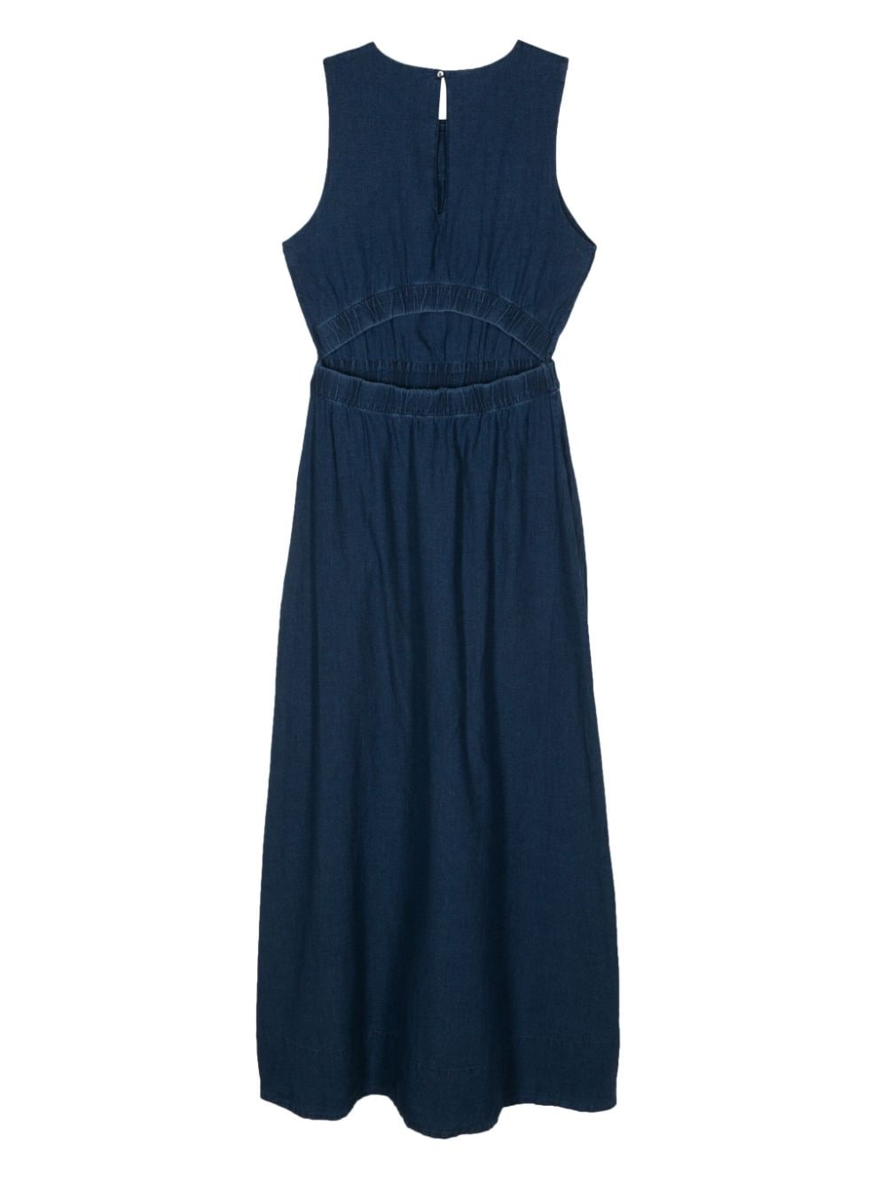 Closed sleeveless maxi dress - Blauw