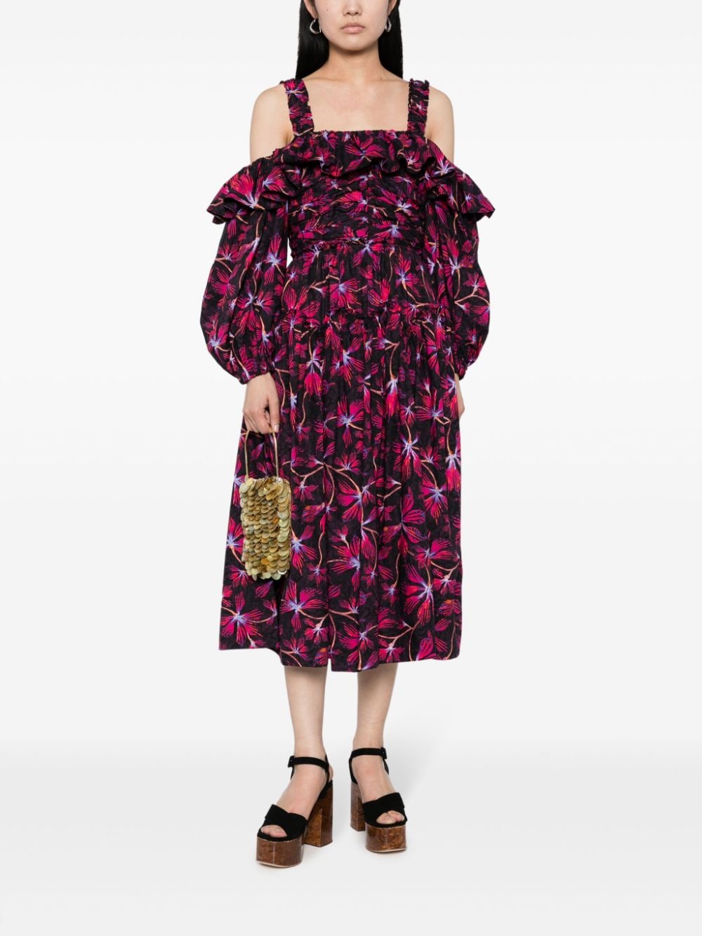 Ulla Johnson Midi-jurk met bloemenprint - Veelkleurig
