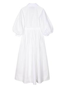 Dice Kayek full-skirt cotton dress - Wit