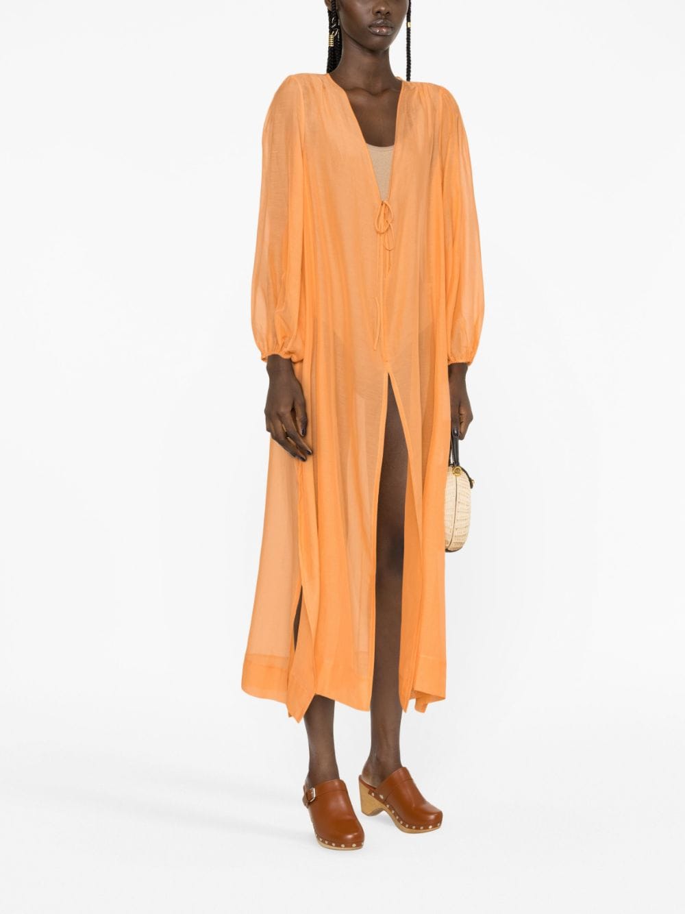 Manebi Zijden jurk - Oranje