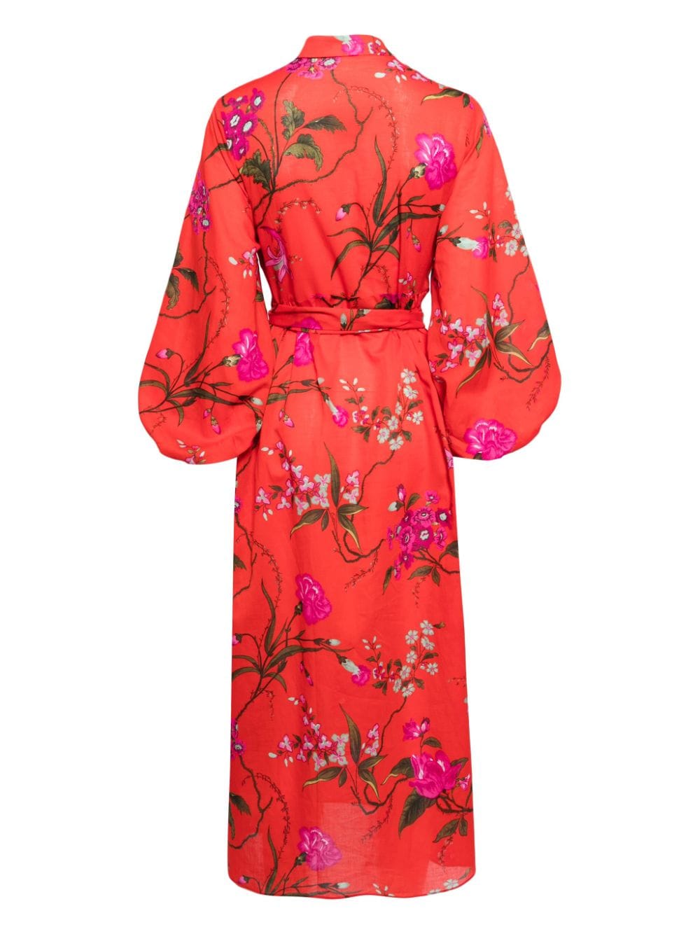 ERDEM floral-print cotton-blend dress - Rood