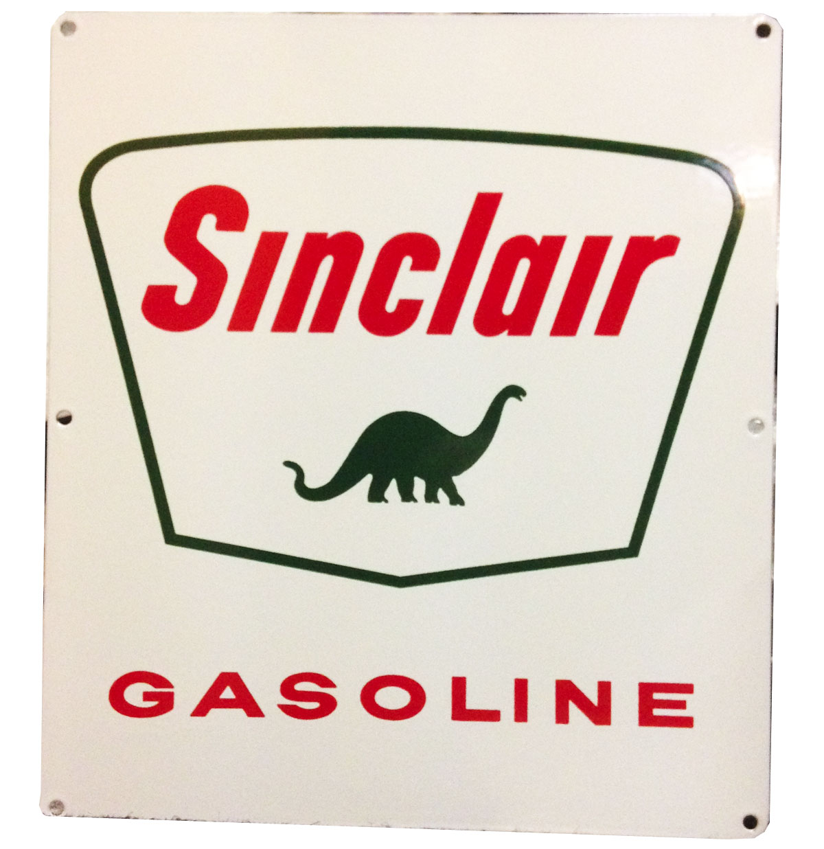 Fiftiesstore Sinclair Dino Gasoline Emaille logo bord, vierkant 34,5 x 30,5 cm