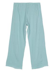 Baserange crinkled cropped trousers - Blauw