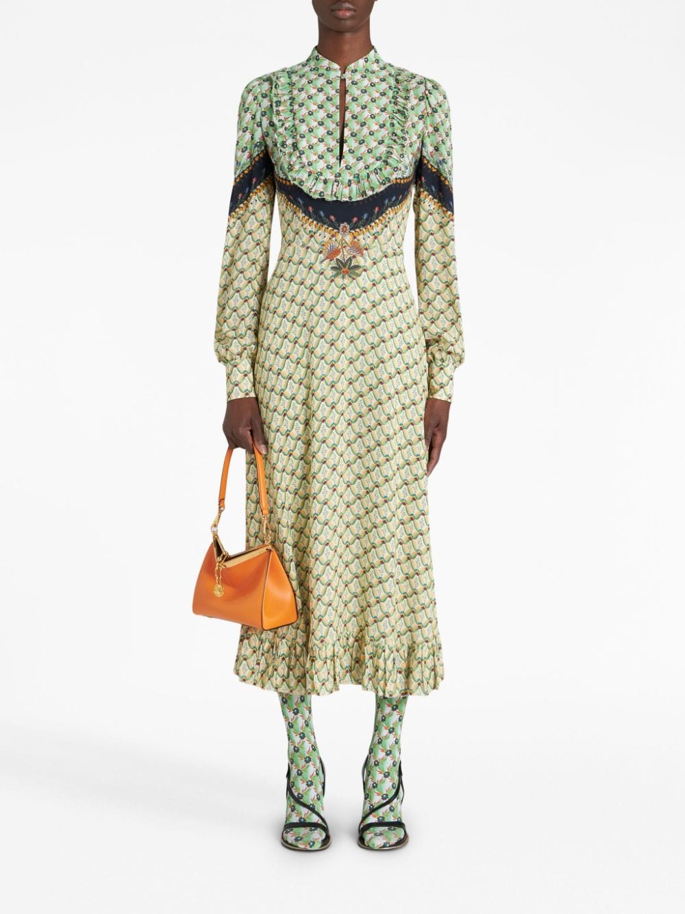 ETRO Midi-jurk met geometrische print - Beige