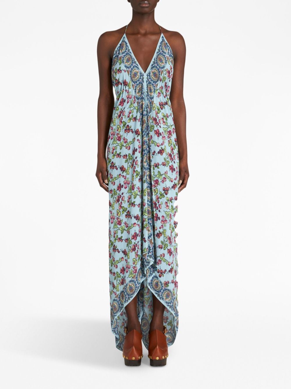 ETRO Maxi-jurk met bloemenprint - Blauw