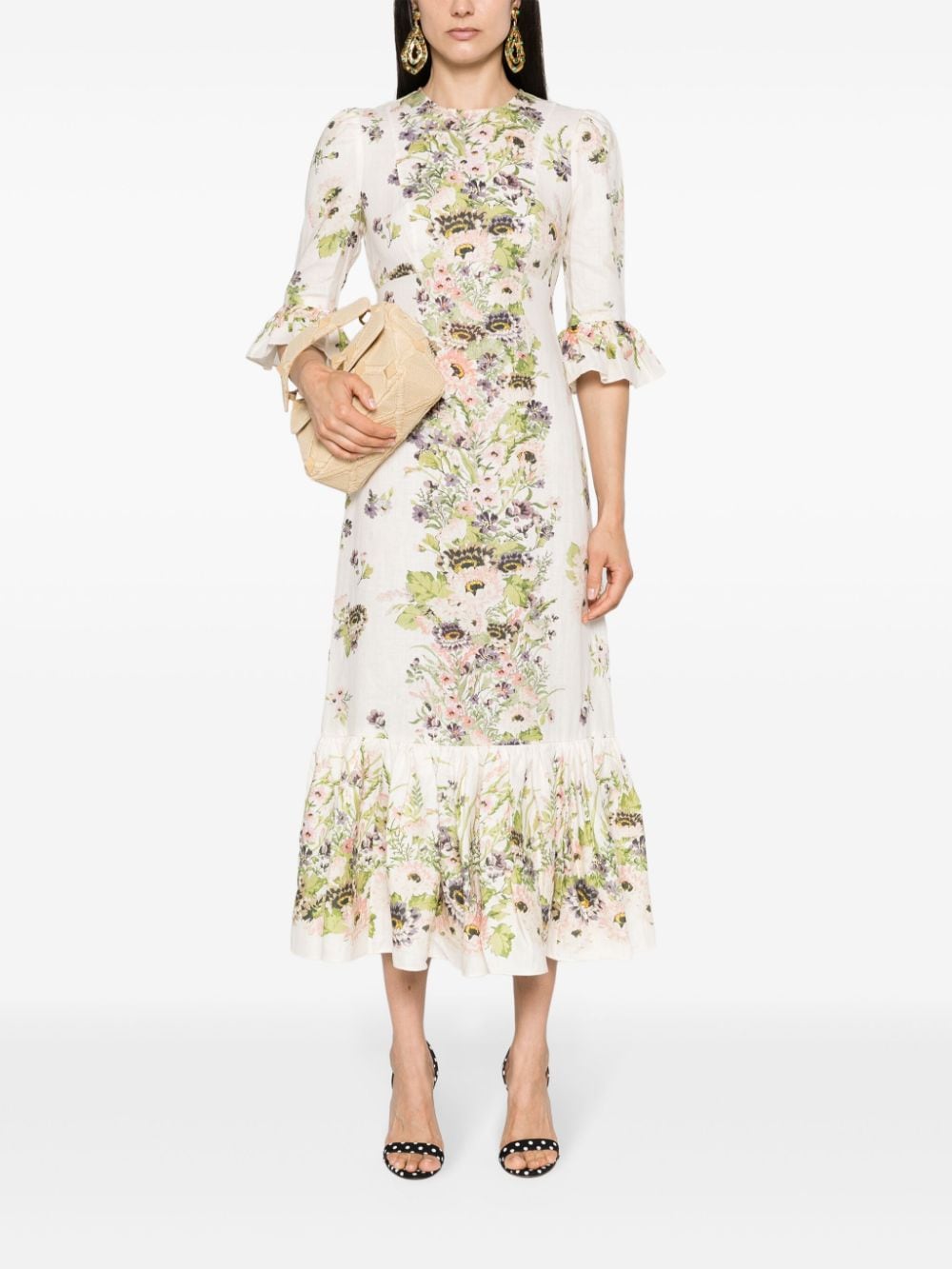 ZIMMERMANN Halliday floral-print maxi dress - Beige