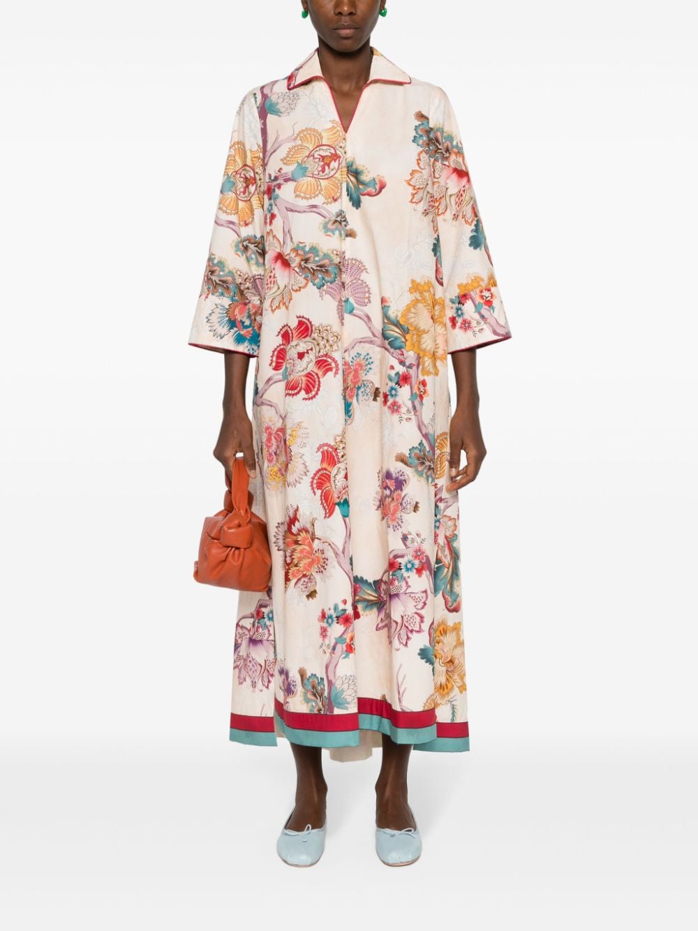 F.R.S For Restless Sleepers floral-print maxi dress - Beige