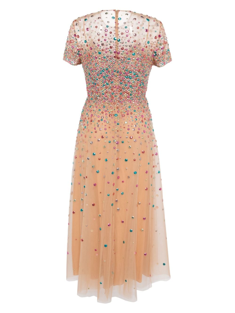 Elie Saab bead-embellished midi dress - Beige