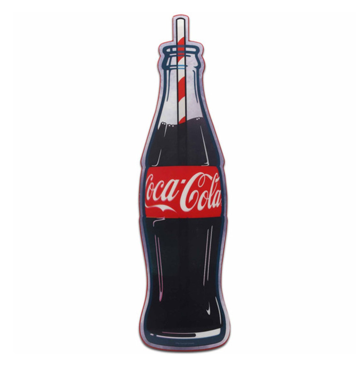 Fiftiesstore Coca-Cola Flesje 3D Lenticulair Houten Bord - 69 x 18cm